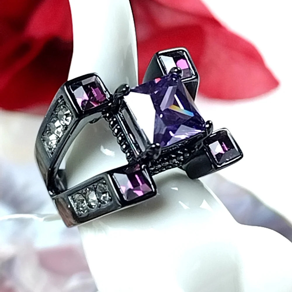 Glamourous Steampunk Gothic Statement Ring Nickel Free Stainless Steel Statement